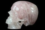 Polished Brazilian Rose Quartz Crystal Skull #116696-4